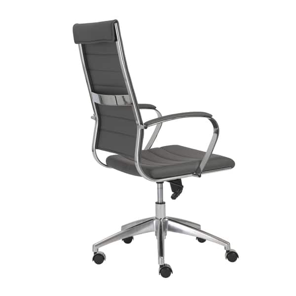 Axel Grey/ Aluminum High Back Office Chair - Overstock - 10989181