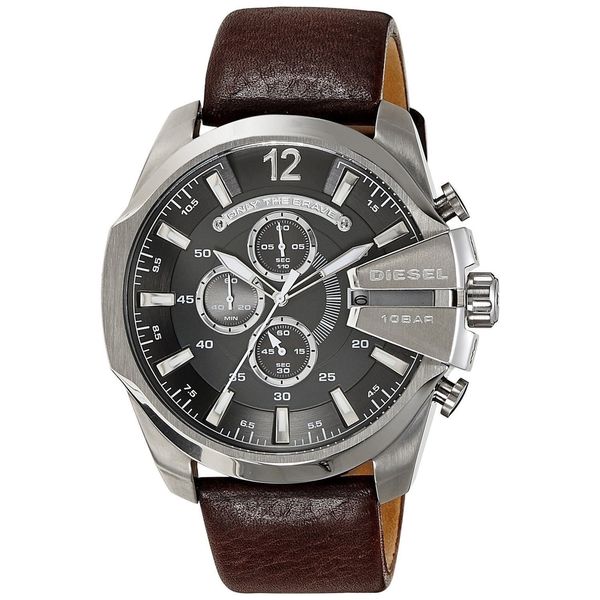 mens leather watches