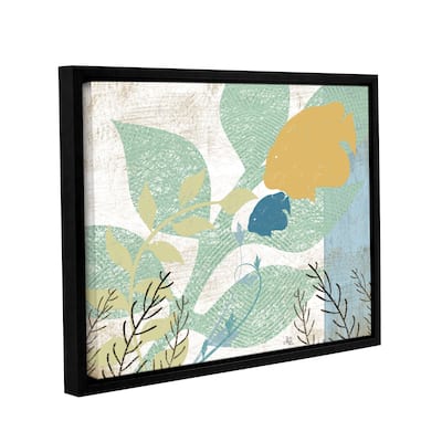 ArtWall Jennifer Pugh's Sealife Collection, Gallery Wrapped Floater-framed Canvas - Green/Yellow/White