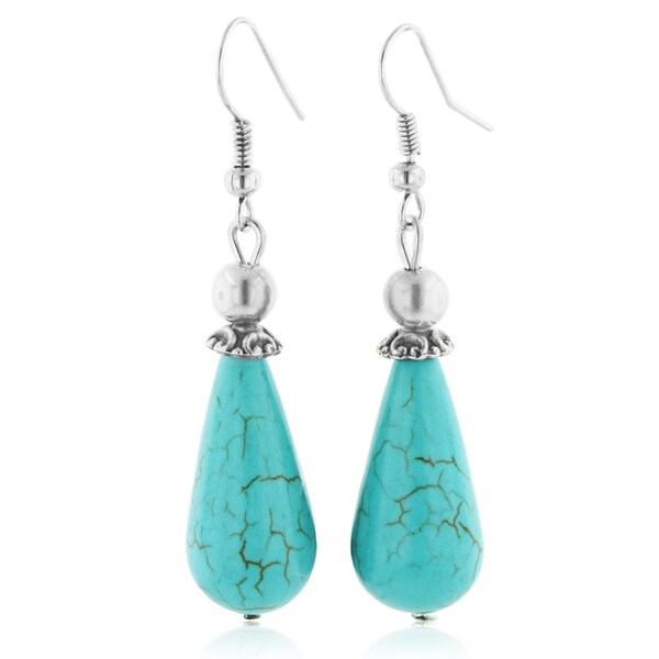 Trendy Turquoise Teardrop Earrings On Free Shipping Trendy Turquoise Teardrop Earrings