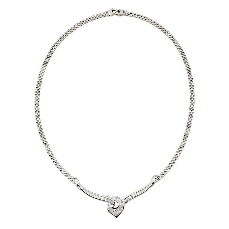 Kabella Luxe 18k White Gold 1 1/2ct TDW Diamonds Necklace (G-H, SI1-SI2) - White H-I