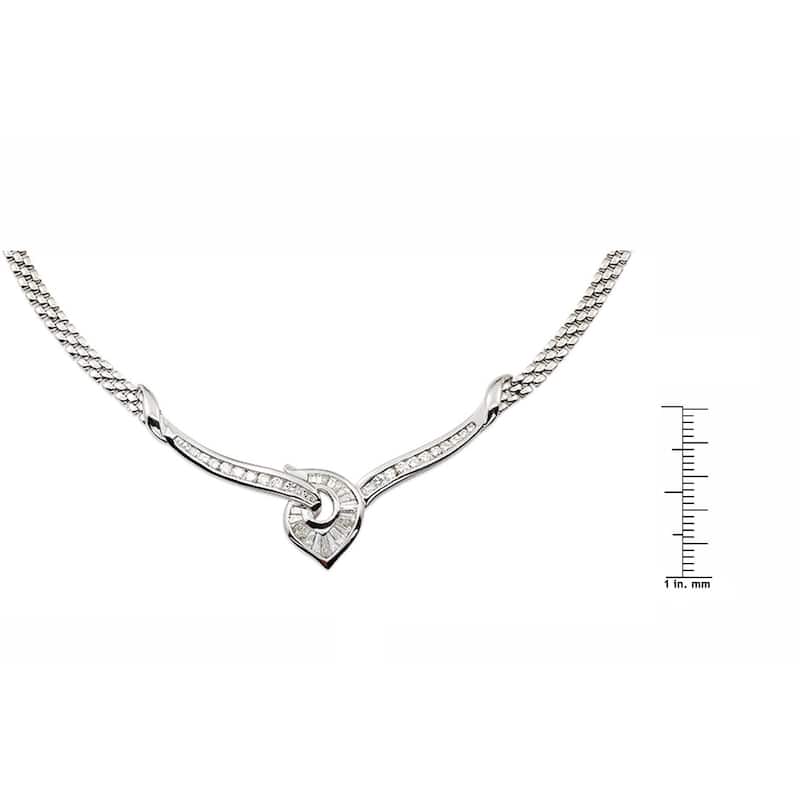 Kabella Luxe 18k White Gold 1 1/2ct TDW Diamonds Necklace (G-H, SI1-SI2) - White H-I