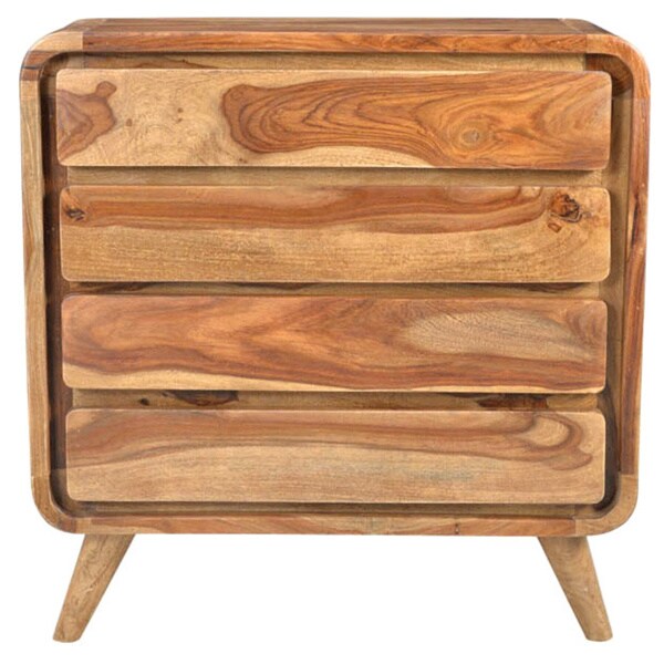 Shop Handmade Wanderloot Oslo Solid Sheesham 4drawer Dresser (India