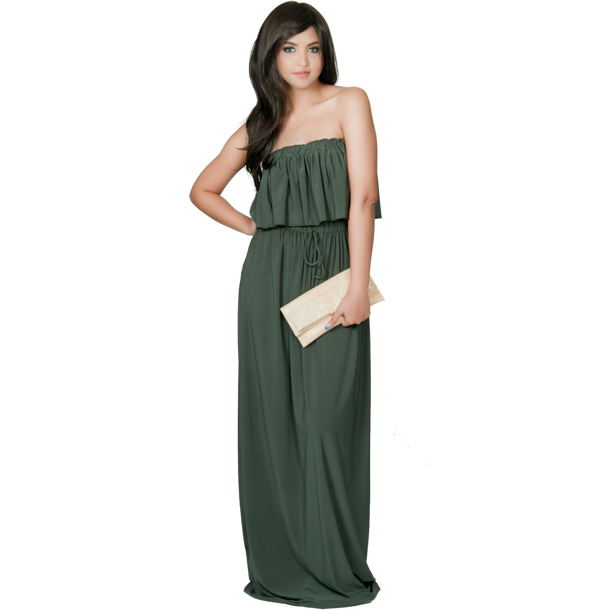 long strapless sundress