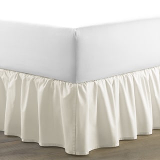 Laura Ashley Ivory Cotton Ruffled 15-inch Drop Bedskirt - On Sale - Bed ...