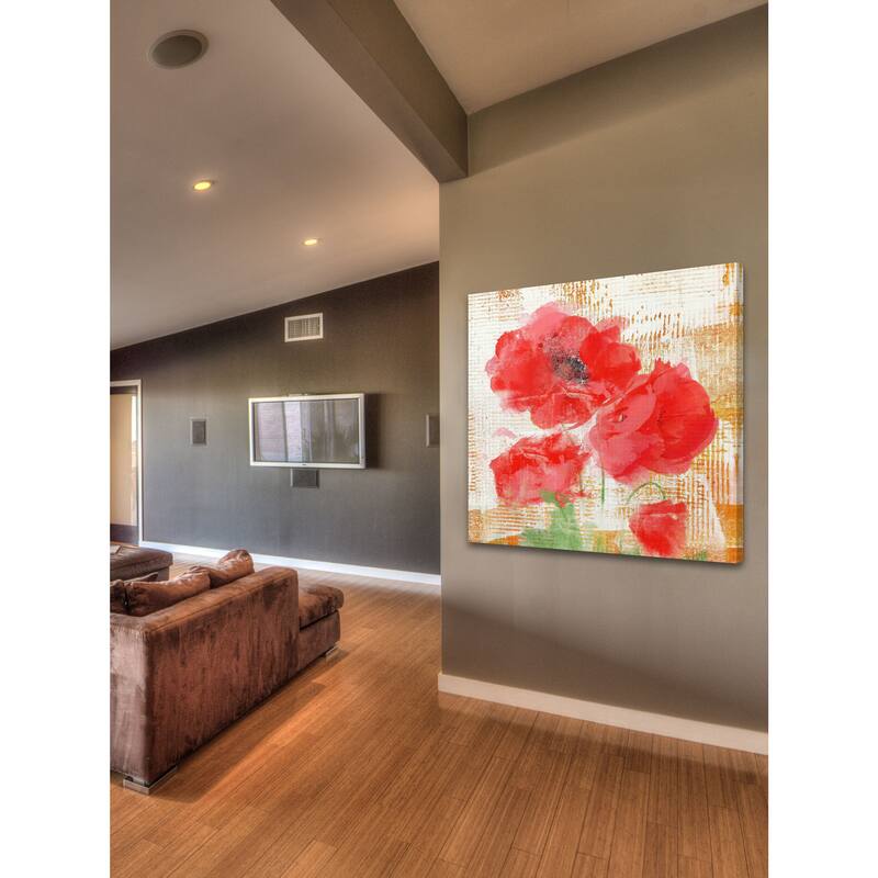 Marmont Hill - Abstract Poppies II by Irena Orlov Painting Print on Canvas - Multi-Color