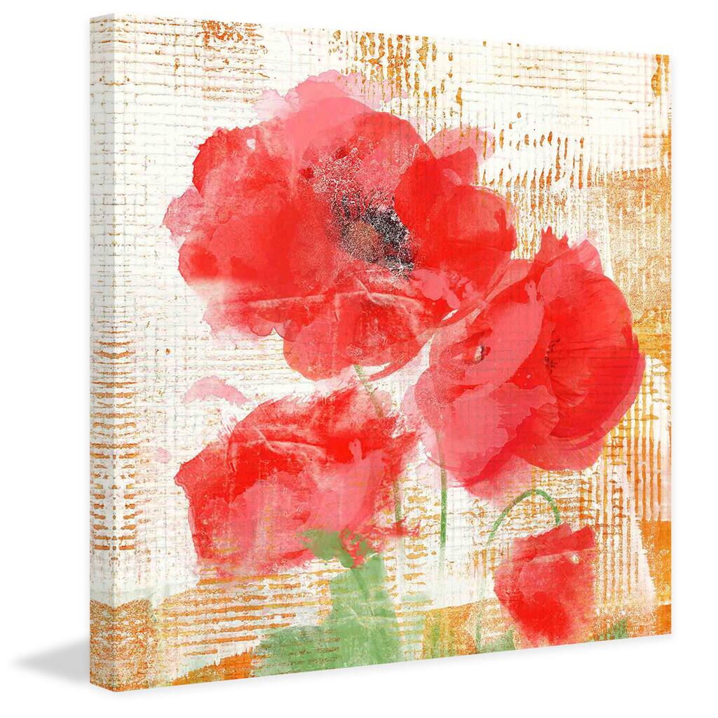 Marmont Hill - Abstract Poppies II by Irena Orlov Painting Print on Canvas - Multi-Color