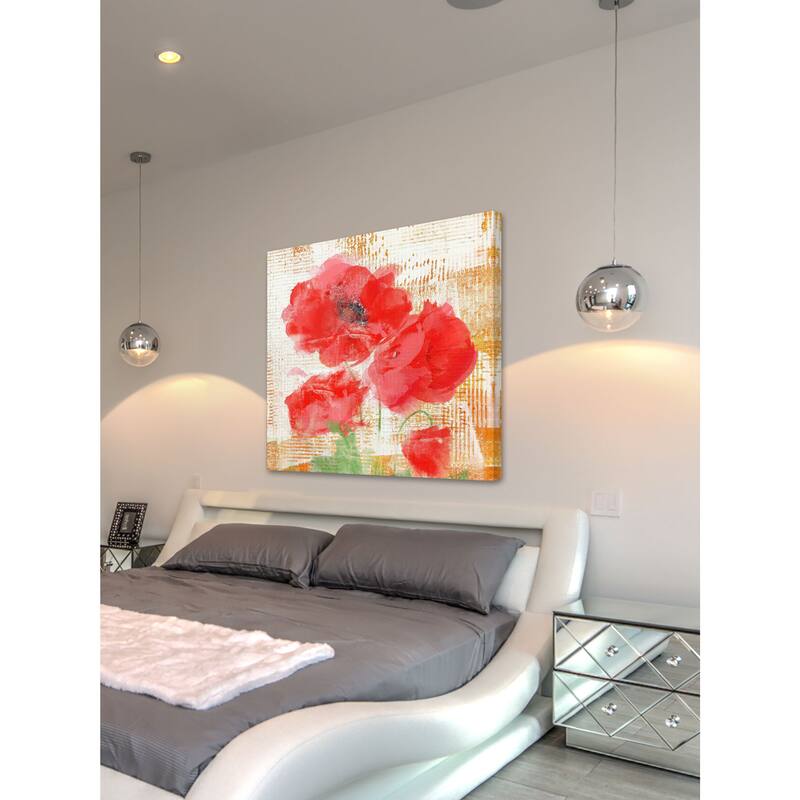 Marmont Hill - Abstract Poppies II by Irena Orlov Painting Print on Canvas - Multi-Color