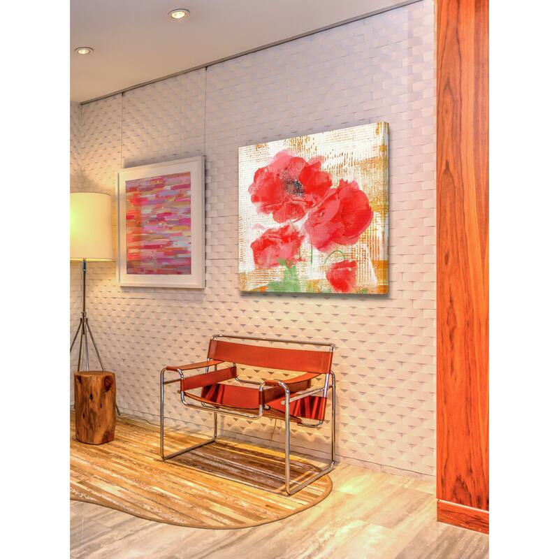 Marmont Hill - Abstract Poppies II by Irena Orlov Painting Print on Canvas - Multi-Color
