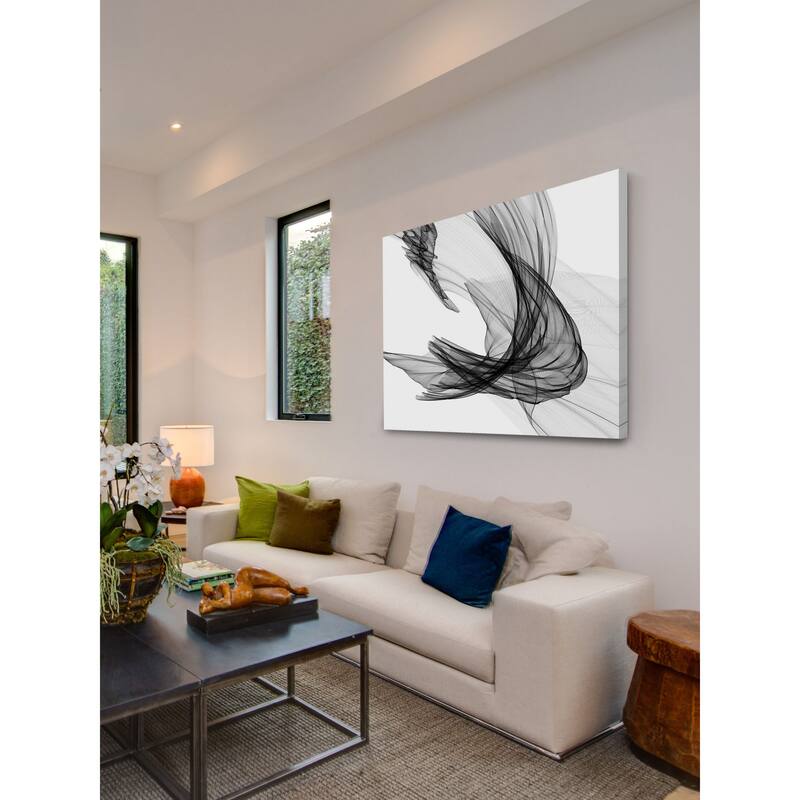 Marmont Hill - Abstract Black and White 20-29-04 by Irena Orlov Painting Print on Canvas
