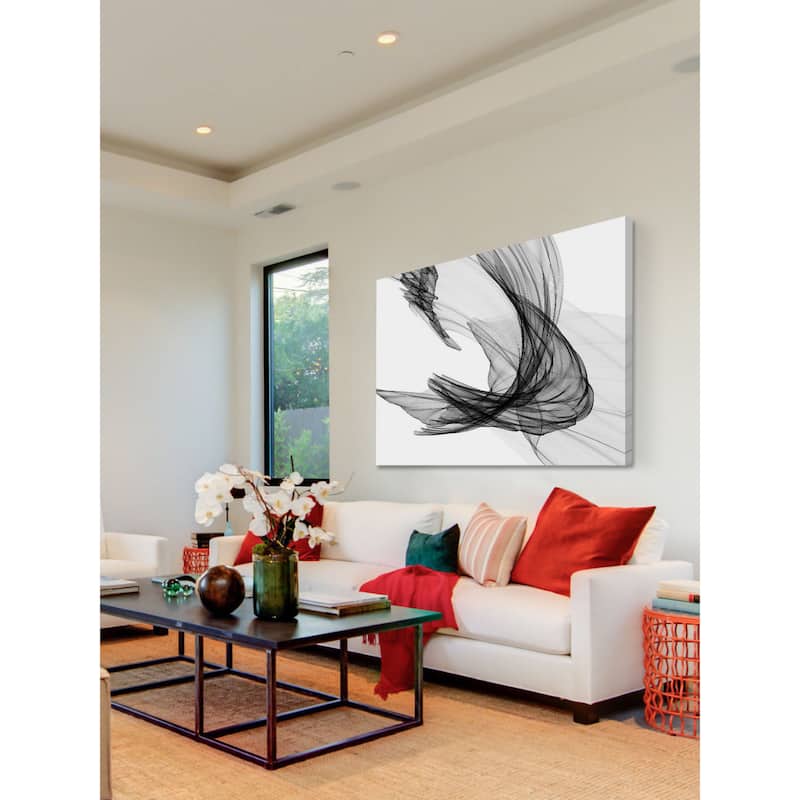 Marmont Hill - Abstract Black and White 20-29-04 by Irena Orlov Painting Print on Canvas