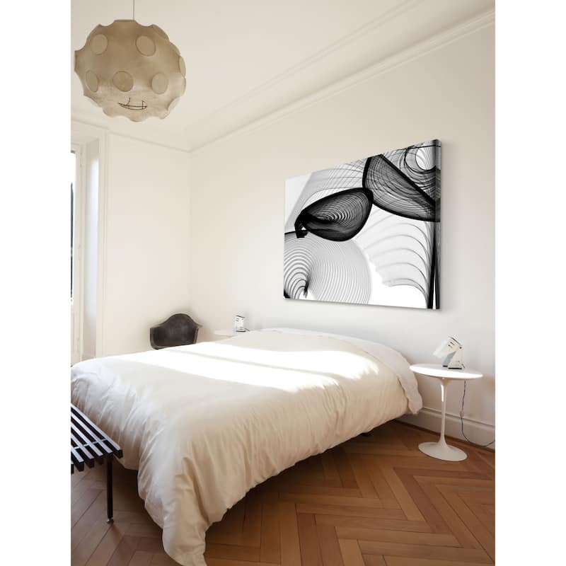 Marmont Hill - Abstract Black and White 22-15-51 v1 by Irena Orlov Painting Print on Canvas - Multi-Color