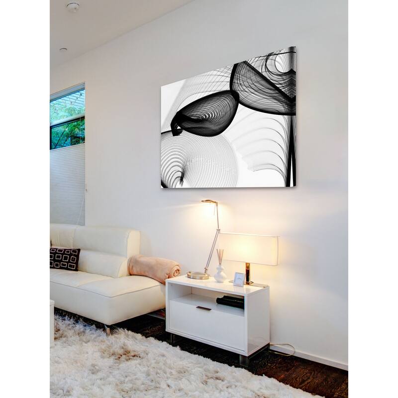 Marmont Hill - Abstract Black and White 22-15-51 v1 by Irena Orlov Painting Print on Canvas - Multi-Color
