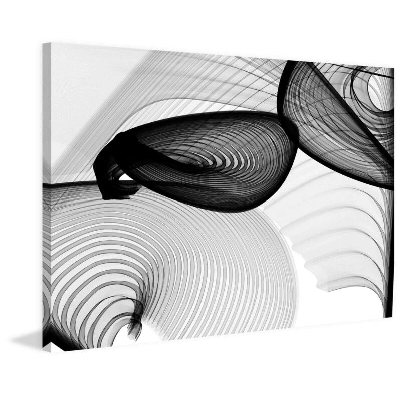 Marmont Hill - Abstract Black and White 22-15-51 v1 by Irena Orlov Painting Print on Canvas - Multi-Color