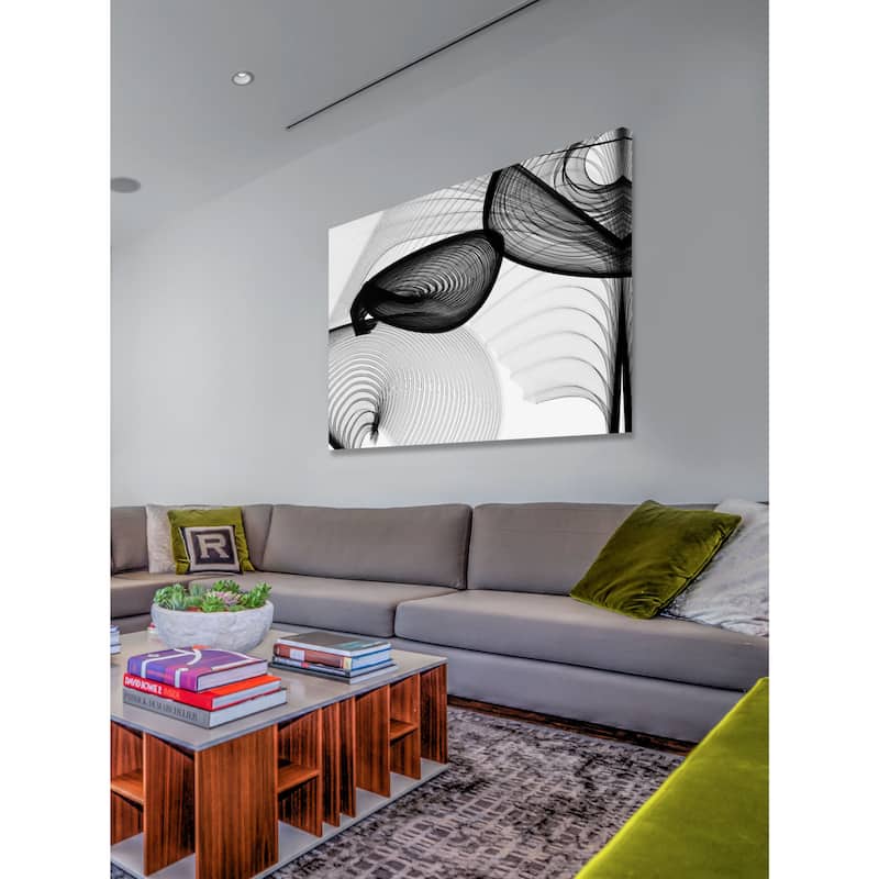 Marmont Hill - Abstract Black and White 22-15-51 v1 by Irena Orlov Painting Print on Canvas - Multi-Color