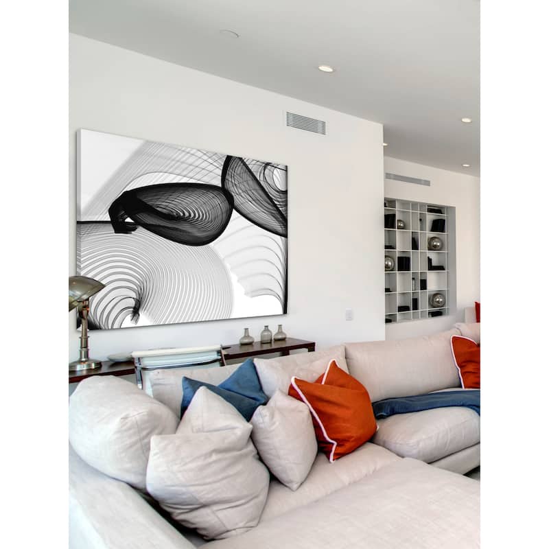 Marmont Hill - Abstract Black and White 22-15-51 v1 by Irena Orlov Painting Print on Canvas - Multi-Color