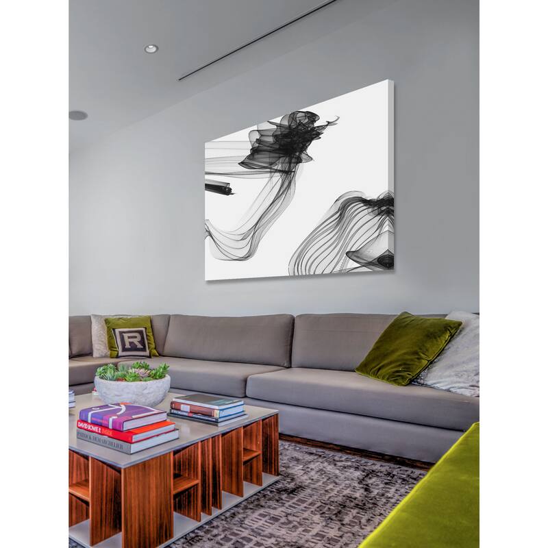 Marmont Hill - Abstract Black and White Art 2015-01-06-7 by Irena Orlov Painting Print on Canvas - Multi-Color