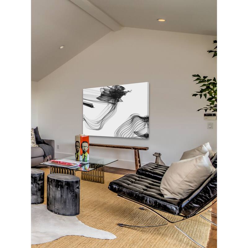 Marmont Hill - Abstract Black and White Art 2015-01-06-7 by Irena Orlov Painting Print on Canvas - Multi-Color