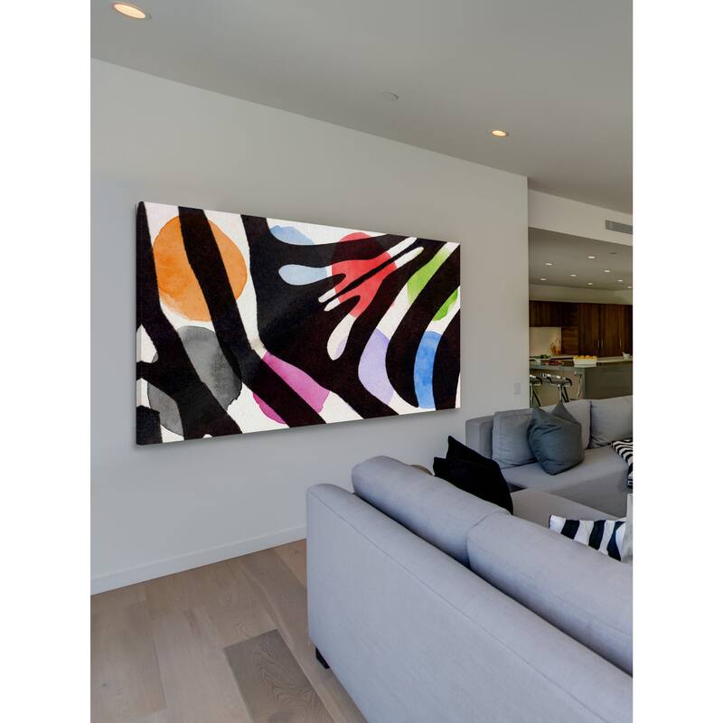 Marmont Hill - Rainbow Zebra I by Irena Orlov Painting Print on Canvas - Multi-Color