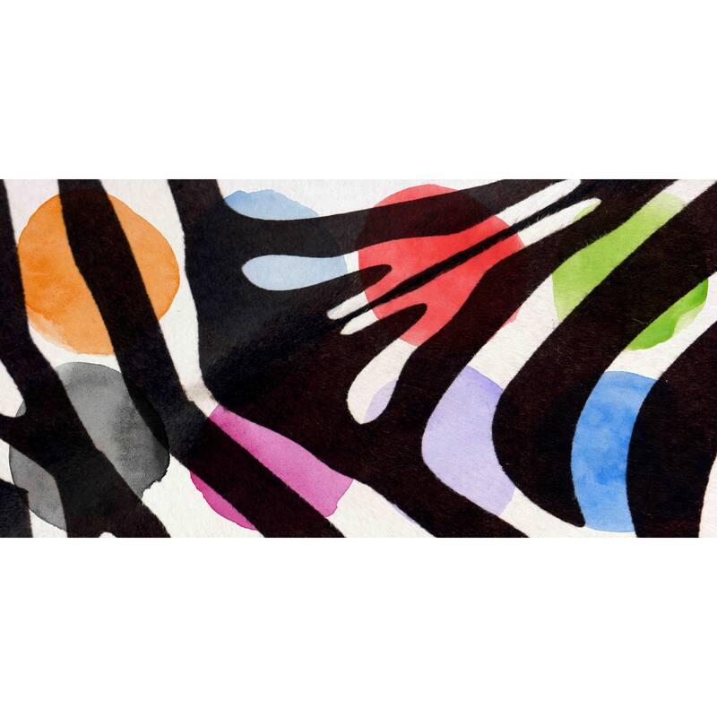 Marmont Hill - Rainbow Zebra I by Irena Orlov Painting Print on Canvas - Multi-Color