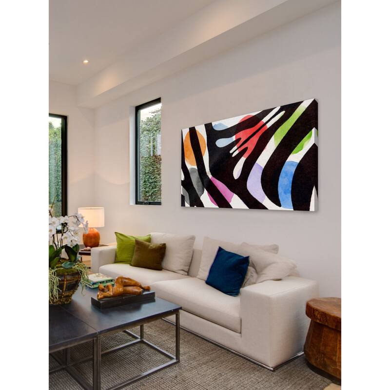 Marmont Hill - Rainbow Zebra I by Irena Orlov Painting Print on Canvas - Multi-Color