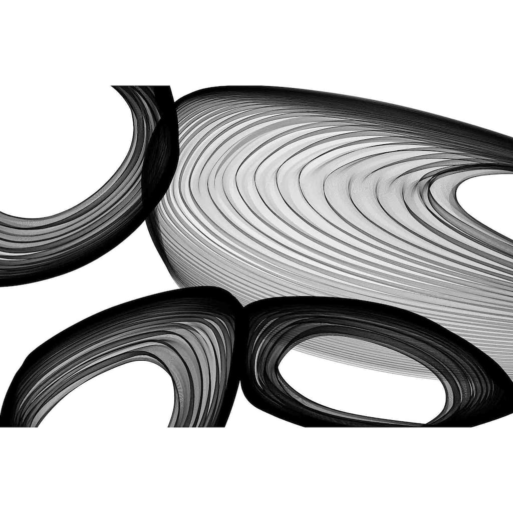 Marmont Hill - Abstract Black and White 21-49-00 by Irena Orlov Painting Print on Canvas - Multi-Color