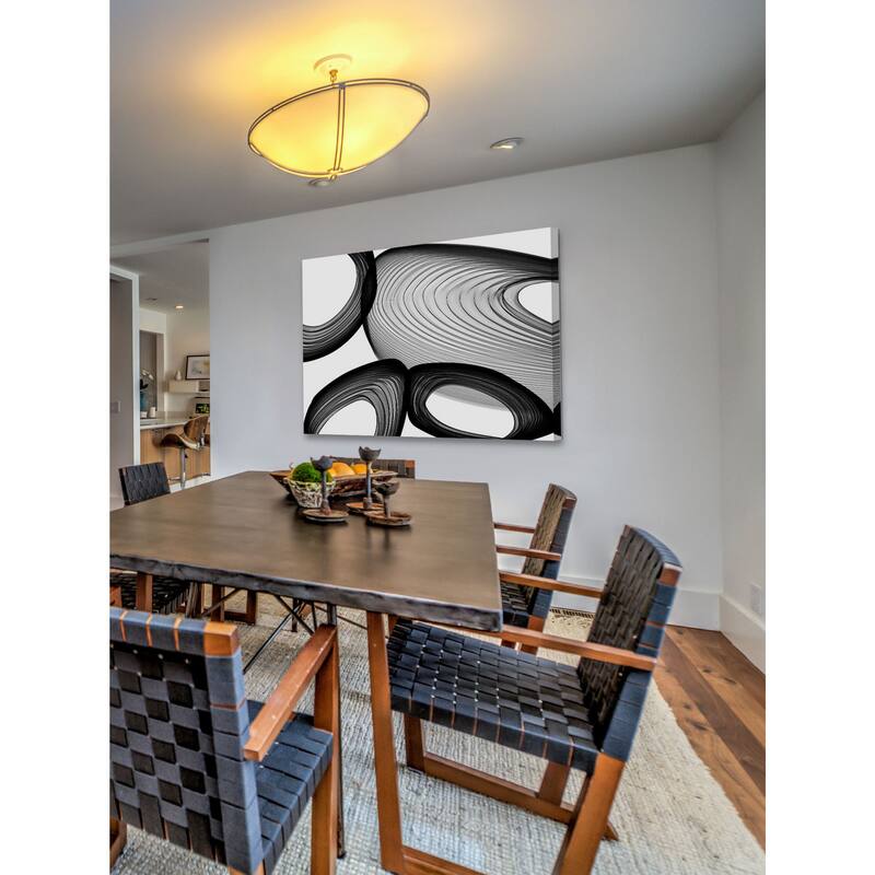 Marmont Hill - Abstract Black and White 21-49-00 by Irena Orlov Painting Print on Canvas - Multi-Color