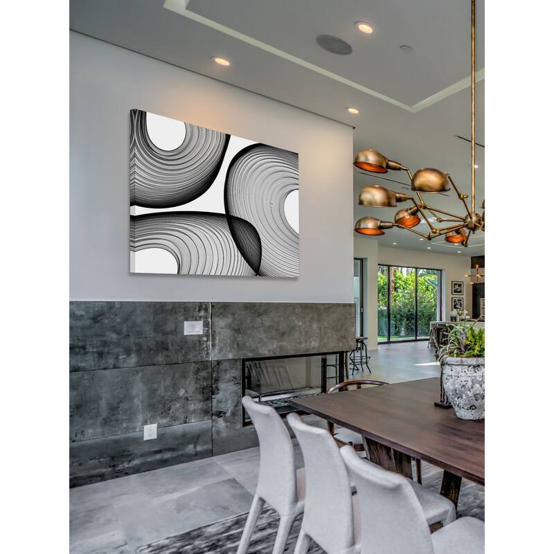 Marmont Hill - Abstract Black and White 21-44-40 by Irena Orlov Painting Print on Canvas - Multi-Color