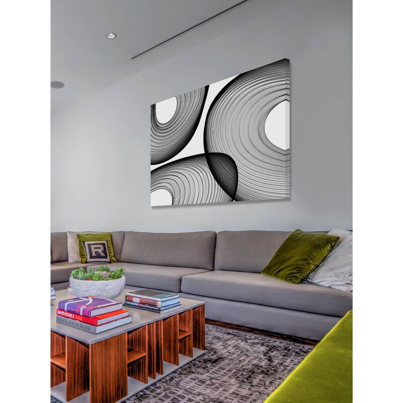 Marmont Hill - Abstract Black and White 21-44-40 by Irena Orlov Painting Print on Canvas - Multi-Color