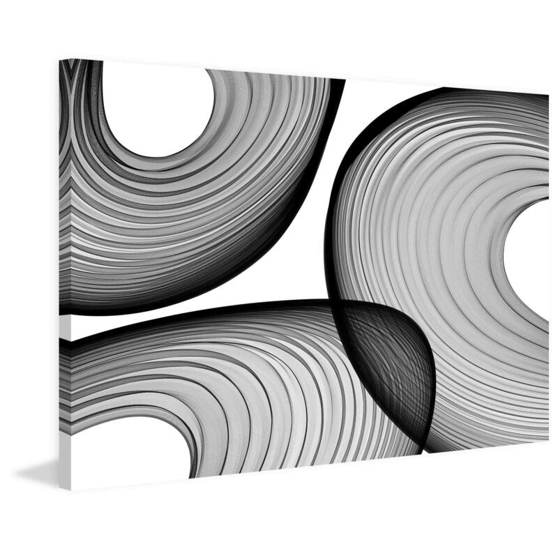 Marmont Hill - Abstract Black and White 21-44-40 by Irena Orlov Painting Print on Canvas - Multi-Color