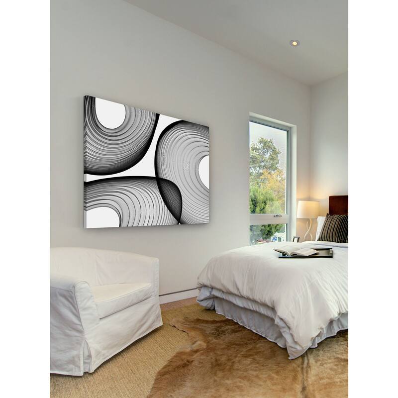 Marmont Hill - Abstract Black and White 21-44-40 by Irena Orlov Painting Print on Canvas - Multi-Color