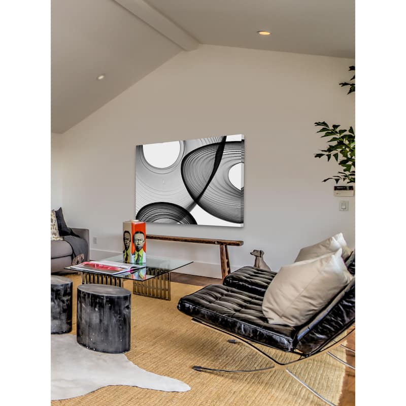 Marmont Hill - Abstract Black and White 21-46-51 by Irena Orlov Painting Print on Canvas - Multi-Color