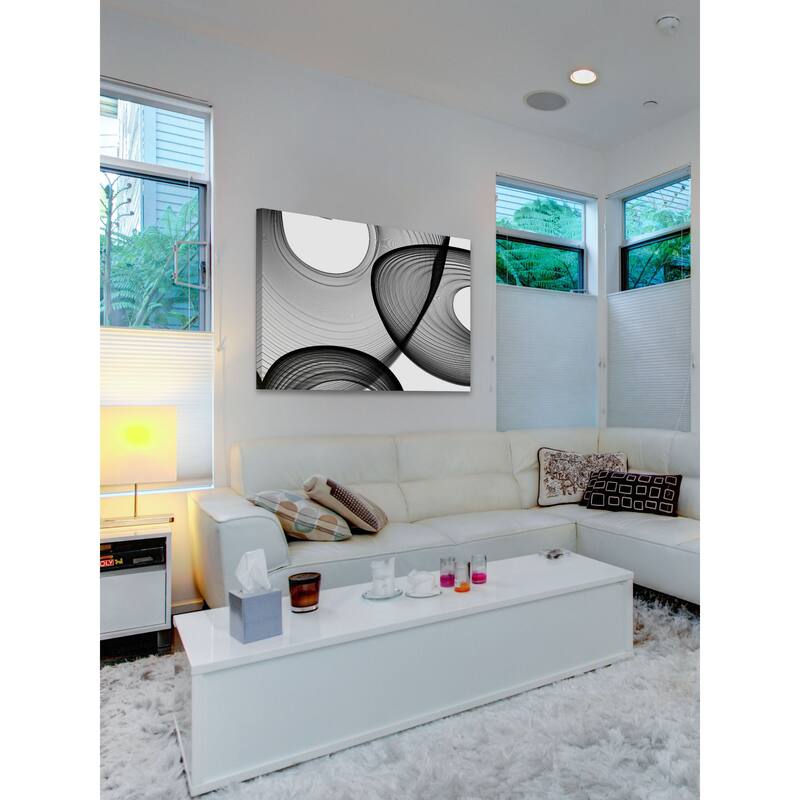 Marmont Hill - Abstract Black and White 21-46-51 by Irena Orlov Painting Print on Canvas - Multi-Color