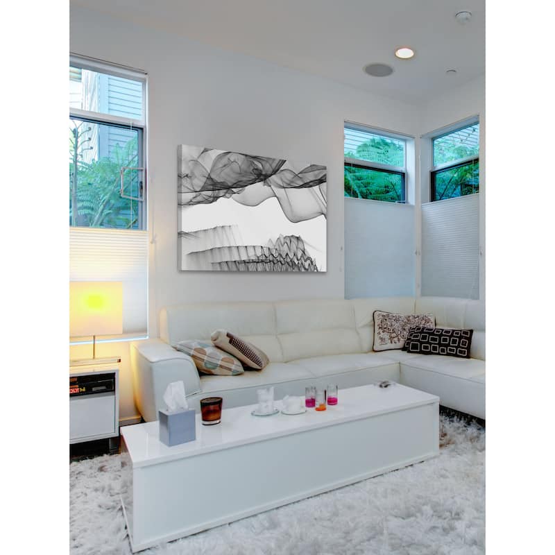 Marmont Hill - Abstract Black and White 17-19-50 by Irena Orlov Painting Print on Canvas - Multi-Color