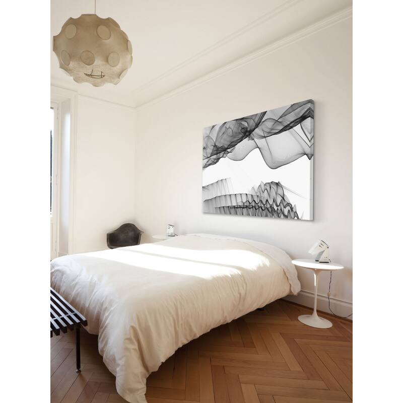 Marmont Hill - Abstract Black and White 17-19-50 by Irena Orlov Painting Print on Canvas - Multi-Color