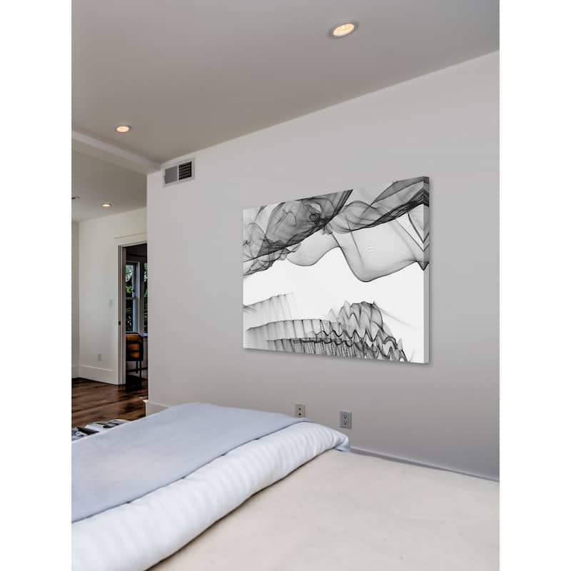 Marmont Hill - Abstract Black and White 17-19-50 by Irena Orlov Painting Print on Canvas - Multi-Color