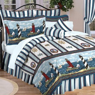 Shop Lighthouses 4 Piece Comforter Set Free Shipping Today