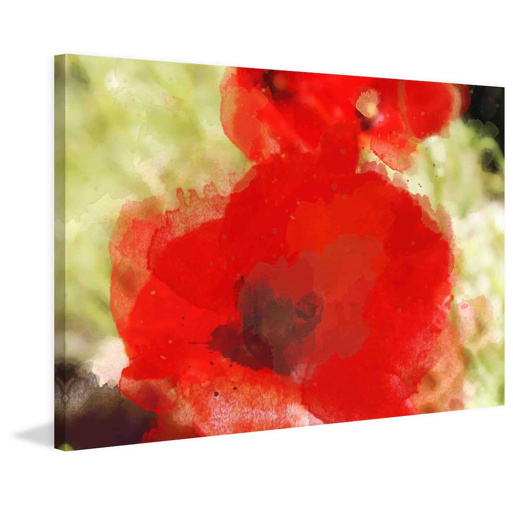 Marmont Hill - Red Poppy by Irena Orlov Painting Print on Canvas - Multi-Color