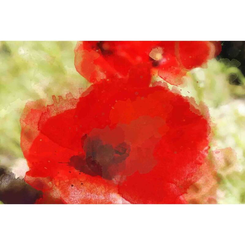 Marmont Hill - Red Poppy by Irena Orlov Painting Print on Canvas - Multi-Color
