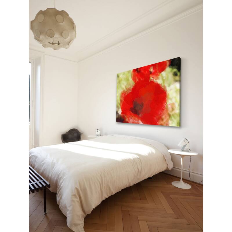 Marmont Hill - Red Poppy by Irena Orlov Painting Print on Canvas - Multi-Color