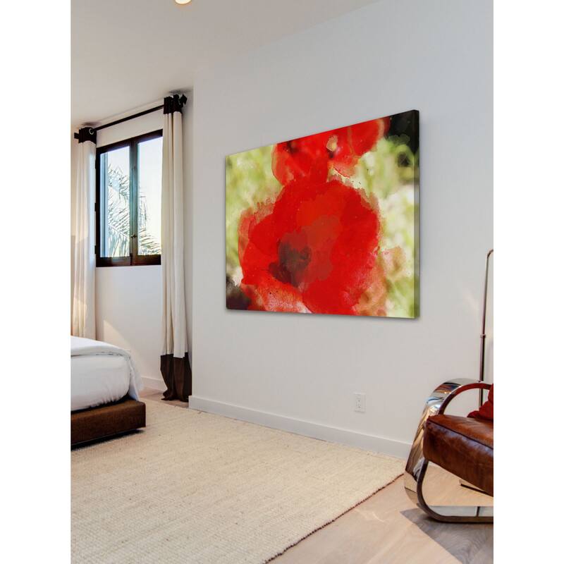 Marmont Hill - Red Poppy by Irena Orlov Painting Print on Canvas - Multi-Color