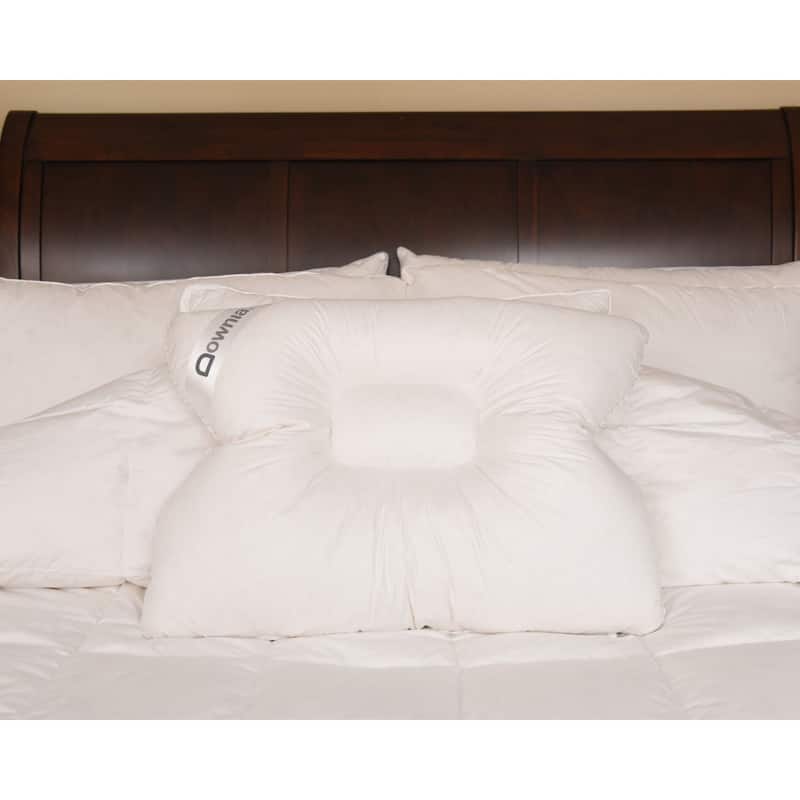 Downia Cotton Cervicalopedic Down Pillow - White