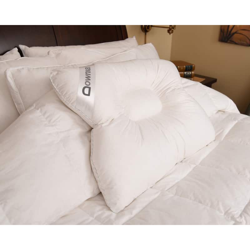 Downia Cotton Cervicalopedic Down Pillow - White