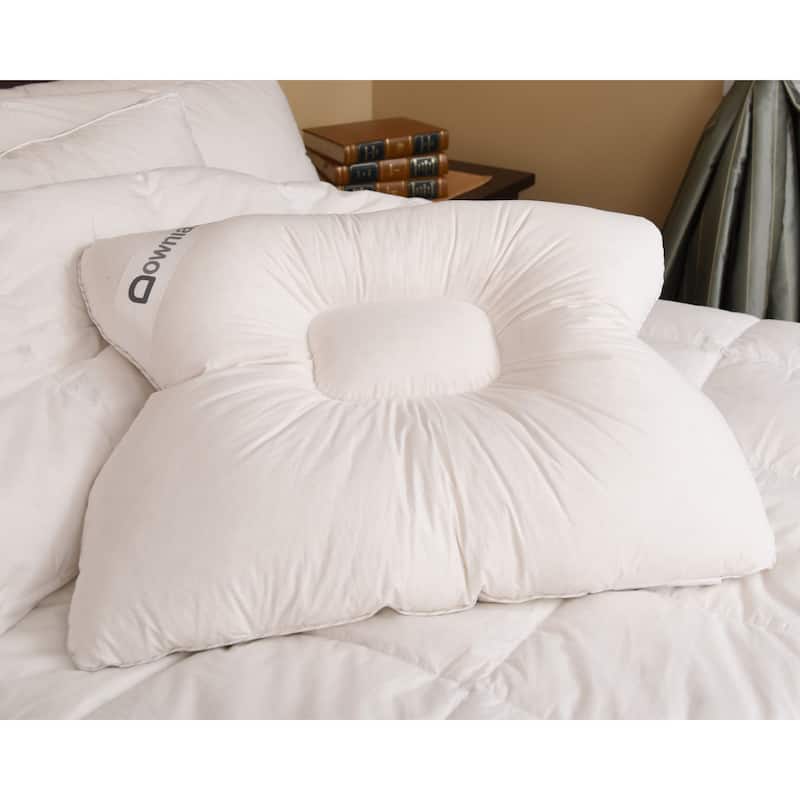 Downia Cotton Cervicalopedic Down Pillow - White
