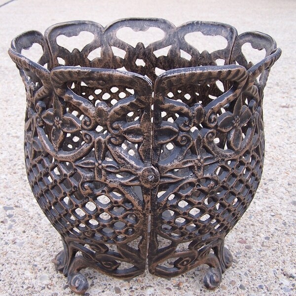 Shop Premium Cast Aluminum 12inch Round Flower Pot On Sale Free