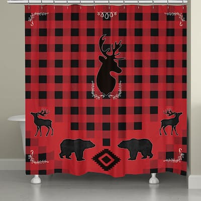 Laural Home Lodge Buffalo Plaid Shower Curtain