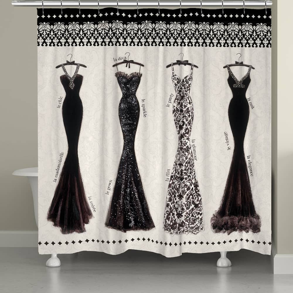 Laural Home Elegant Fashion 71 x 72-inch Shower Curtain