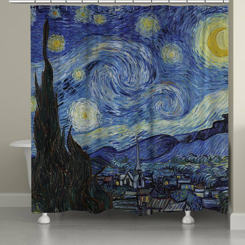 Laural Home Starry Night Shower Curtain
