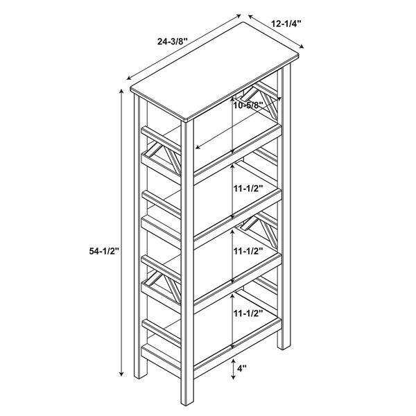 Copper Grove Iargara Driftwood Bookcase Bed Bath & Beyond 10992898