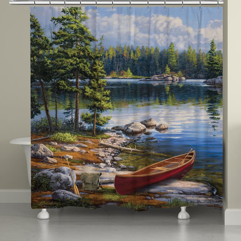 Laural Home Blue Lake Shower Curtain (71 inches x 72 inches)